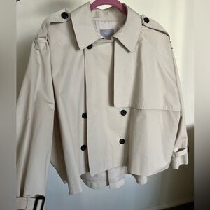 Short trench coat jacket free size